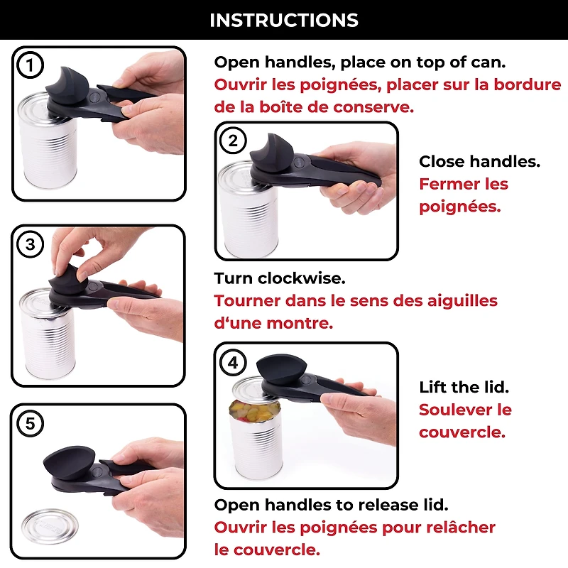 Starfrit Ouvre-boîte Mightican avec poignée confort, Sauge H-STARFRIT MIGHTICAN SAUGE