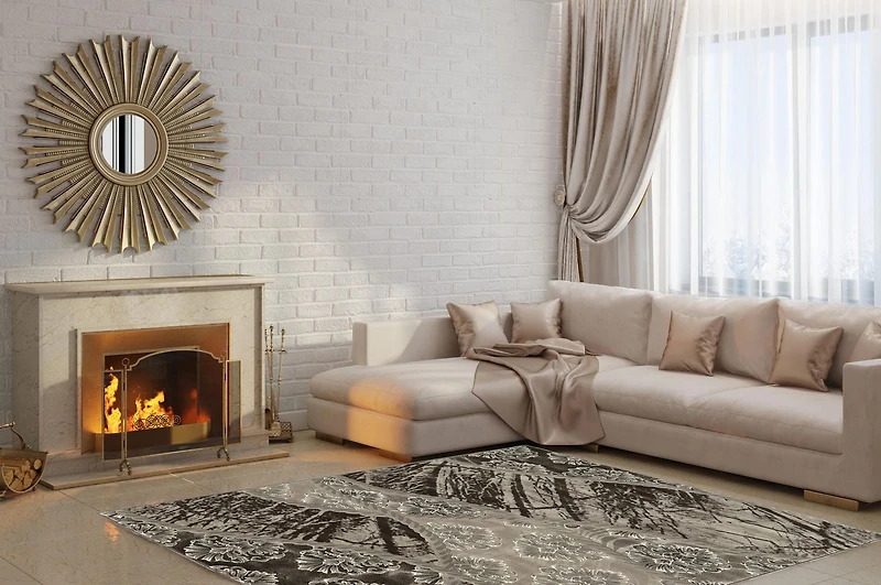 Tapis Bijou Ybor marron de 8 pi x 10 pi 4 po