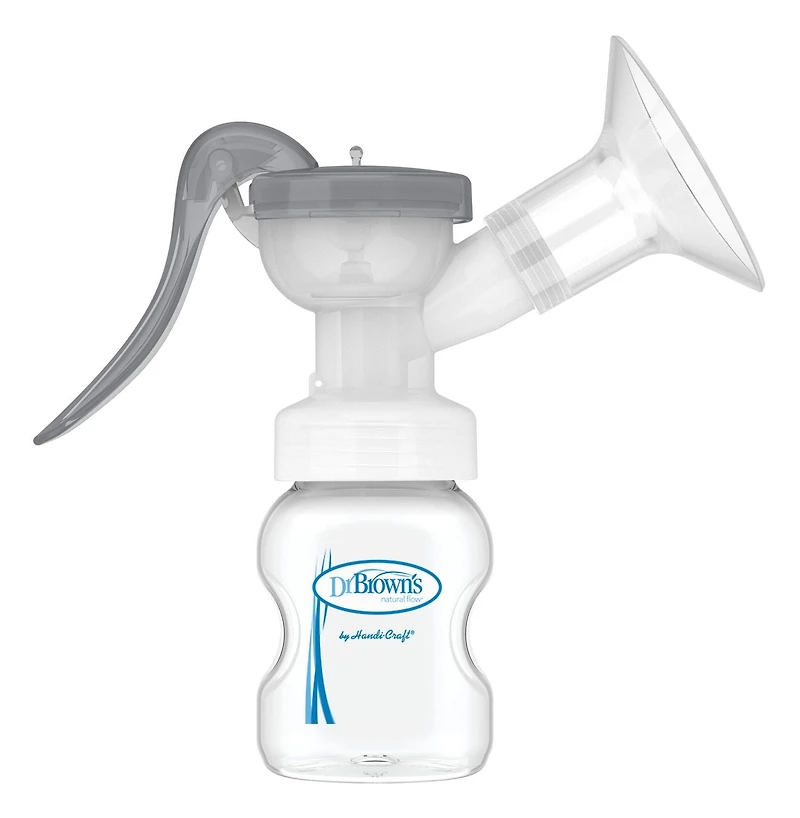 Dr. Brown's® Manual Breast Pump with SoftShape Silicone Shields and Anti-Colic Baby Bottle, 5 oz/150 ml