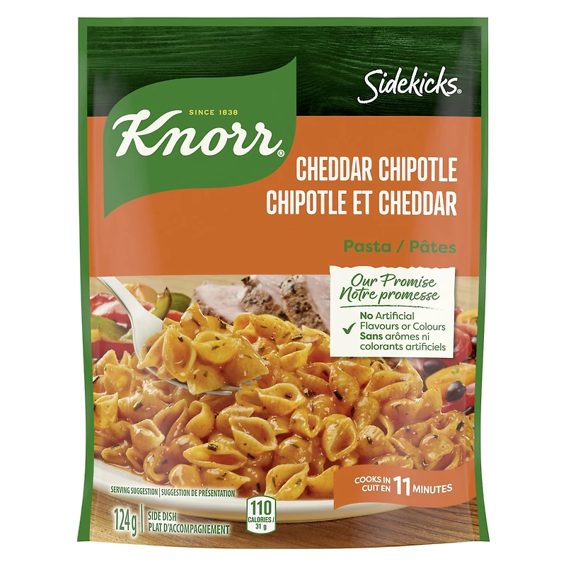Knorr Sidekicks Cheddar Chipotle Pasta Side Dish, 124 g Side Dish