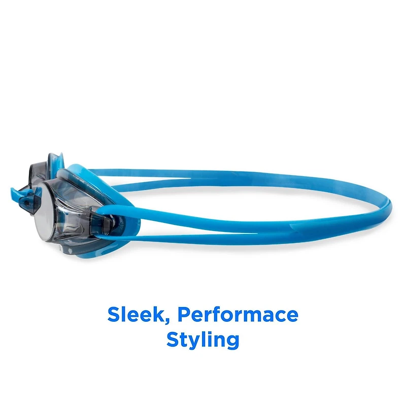 Lunettes de natation Dolfino Pro Striker II pour jeunes - Bleu / Fumée