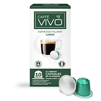 Caffè VIVO Espresso Italiano Lungo (10 Nepresso Compatible Capsules)