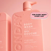MONDAY Haircare CLEANSE Body Wash with Grapefruit Extract, Hyaluronic Acid, Shea Butter, Coconut Oil for Normal to Oily/Combination Skin 900 mL, Body Wash