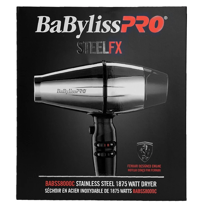 BaByliss Pro STEELFX Stainless Steel Hair Dryer