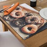 Plastic Placemat Bagels - Set of 12