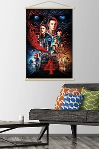 Netflix Stranger Things: Season 4 – One Sheet 22.375" x 34" Wall Poster with Beechwood Magnetic Frame