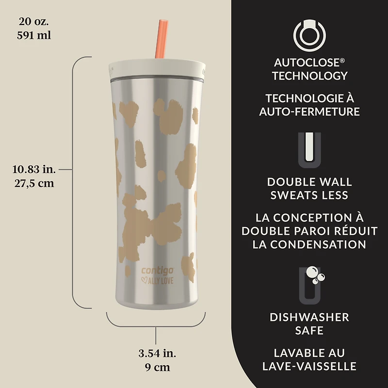 Gobelet Shake & Go AUTOCLOSE Contigo x Ally Love Streeterville, 591 ml (20 oz)