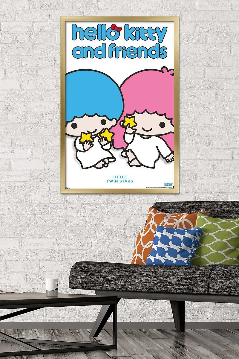 Hello Kitty and Friends: Hello - Little Twin Stars Feature Series Wall Poster with Pushpins