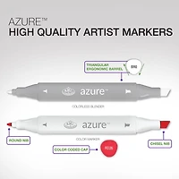Royal & Langnickel - Azure Dual Tip Alcohol Marker Set 40pc - Basic
