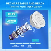 Bell + Howell Scrubtastic Express White Rechargeable Handheld Power Scrubber – Cordless Bathroom Cleaner
