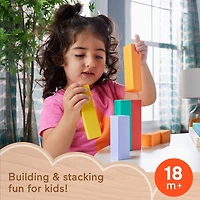 Fisher-Price Blocs à empiler en bois, 65 éléments en bois