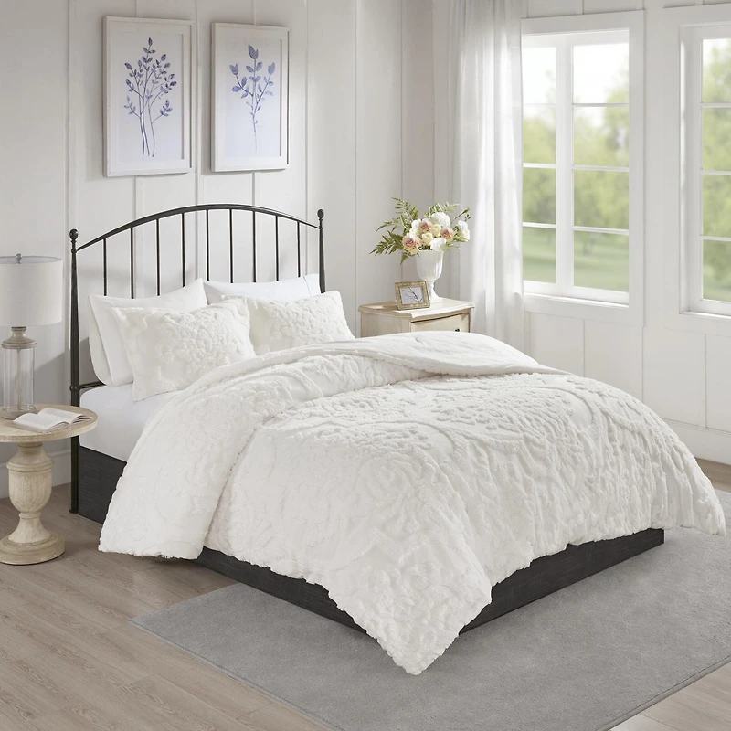 Home Essence Eugenia 3 Piece Tufted Cotton Comforter Set
