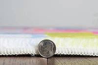 Motif Printed Faux Rabbit Swatch Pink & Blue 8 ft. x 10 ft. Area Rug