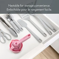 Ensembles 10 pièces de Cuillères et Tasses à mesurer, Rose