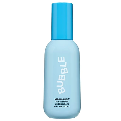 Bubble Skincare Magic Melt Lait Micellaire, 120ml, Nettoyant facial démaquillant Bubble Magiv Melt Lait Micellaire