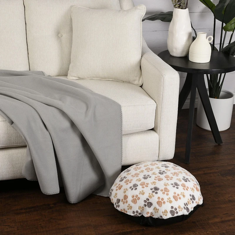 Round Dog Bed, Pet Bed, 22" (Anti-Slip Bottom)