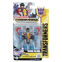 Transformers Bumblebee Cyberverse Adventures, figurine Action Attackers Starscream de 9,5 cm, classe Éclaireur, attaque répétable Wing Slice