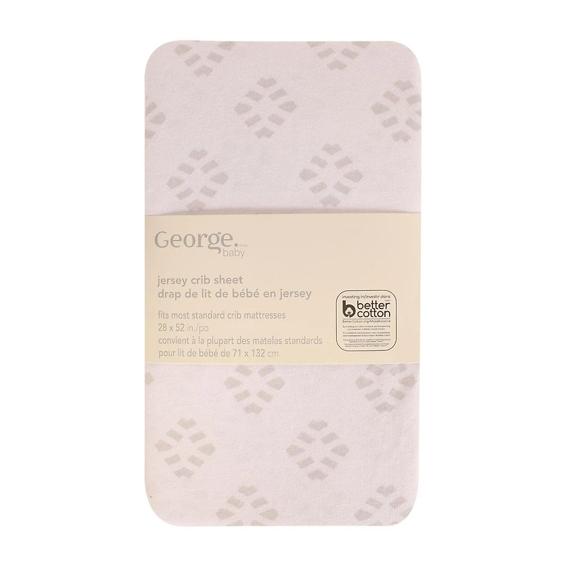 George Baby Fitted Jersey Crib Sheet