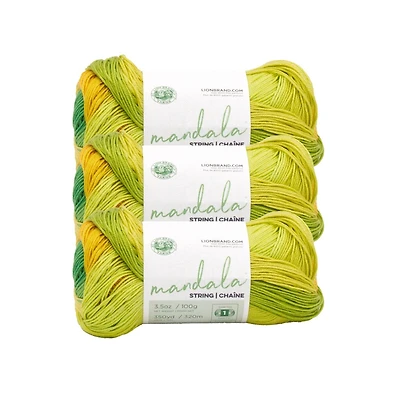 Lion Brand Mandala® String Yarn #1 Superfine/Fingering Yarn 100g/320m 3 Balls