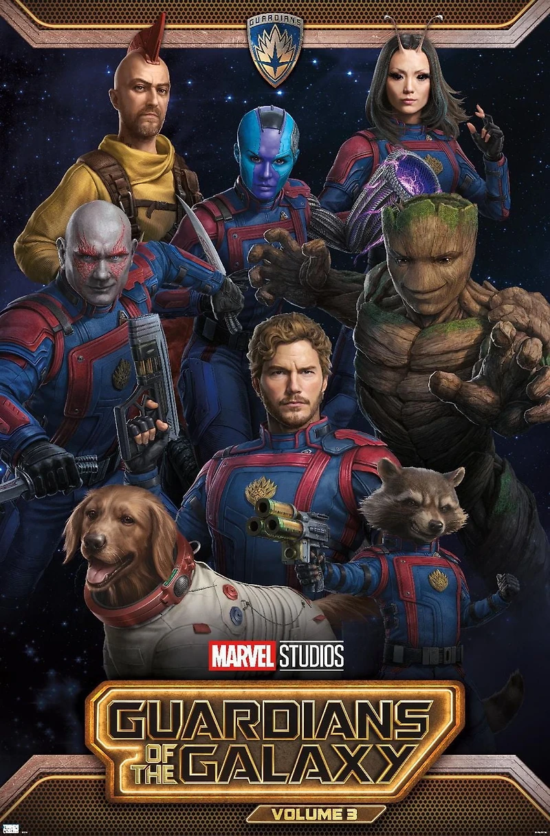 Marvel Guardians of the Galaxy Vol 3 - Group Wall Poster, 22.375" x 34"