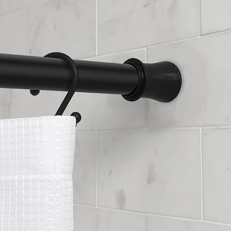 Tringle à rideau de douche à tension réglable Mainstays, 127 à 218 cm, noire