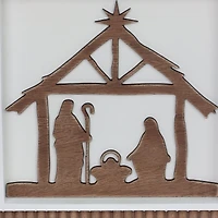 TEMPS DES VACANCES PL 7,8 po Nativité Cadre mural Décoration intérieure HOLIDAY TIME PL CADRE NATIVITE