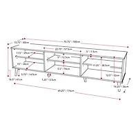 CorLiving Cole Modern Engineered Wood TV Stand with Open Shelves for Most TVs up to 85"