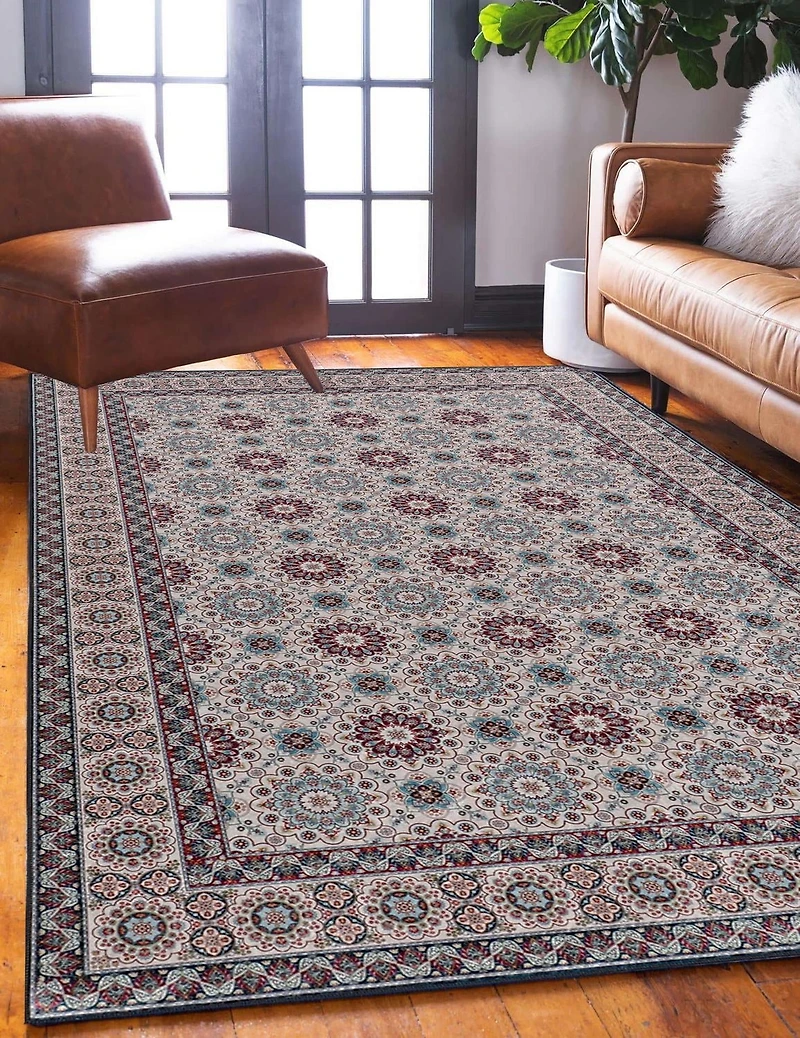 Emerald Ritchie Ivory & Blue 3'3" x 5' Accent Rug