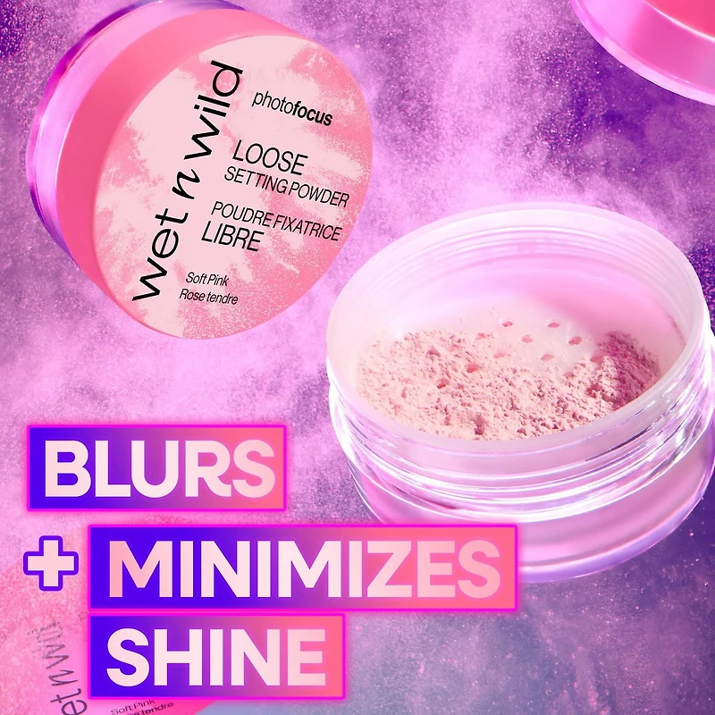 Photo Focus Loose Setting Powder - Soft Pink, Radiant setting powder