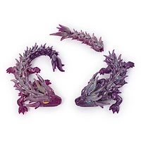 CrystaLynx Dragons, Figurine articulée dragon à collectionner de 32 cm et œuf d'exposition dans une boîte surprise, jouet à manipuler pour bureau à domicile et décor de bureau