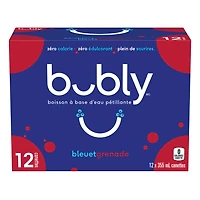Bubly Blueberry Pomegranate Sparkling Water 12 x355 mL, Cans, 12 x355 mL