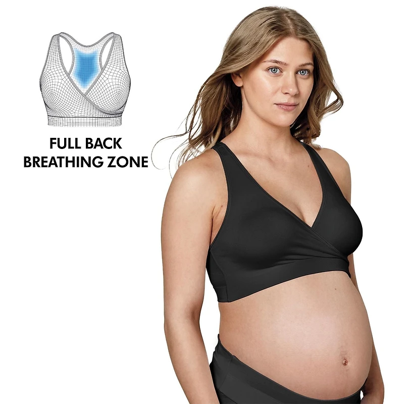 Medela Keep Cool Sleep Bra | Seamless Maternity & Nursing Sleep Bra with Full Back Breathing Zone and Soft Touch fabric. Black | Small, Maternity & Nursing Sleep Bra