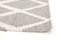 ECARPETGALLERY Tapis Fait à la Main pour Salon, Salle à Manger et Chambre à Coucher Géométrique Collection Ankara 5'1" x 8'0" en Ivoire