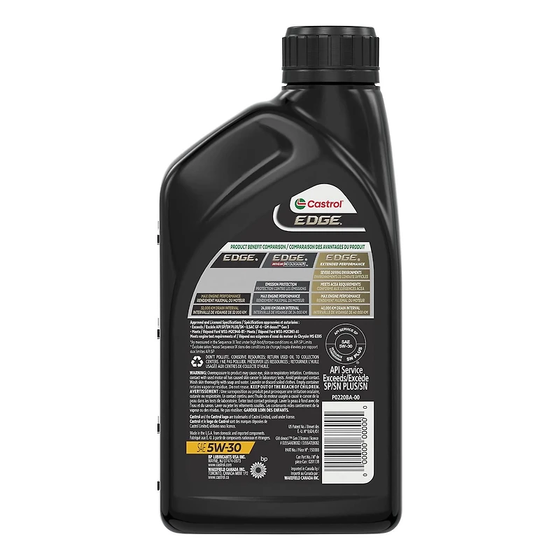 Castrol EDGE 5W30 Full Synthetic 1 L, A premium fully-synthetic motor oil