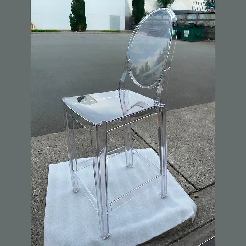 Heavenly Collection Clear Plastic Counter Stool For Dining Areas