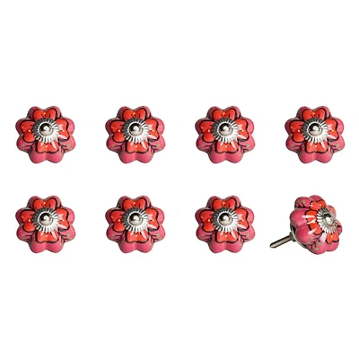 KNOB-IT VINTAGE HANDPAINTED CERAMIC KNOBS (8 Pack) K000001