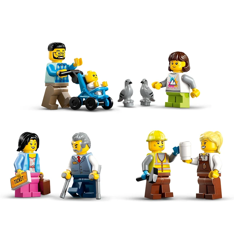 LEGO City La Gare Centrale, Ensemble pour les Amateurs de Jouets de Construction 60469