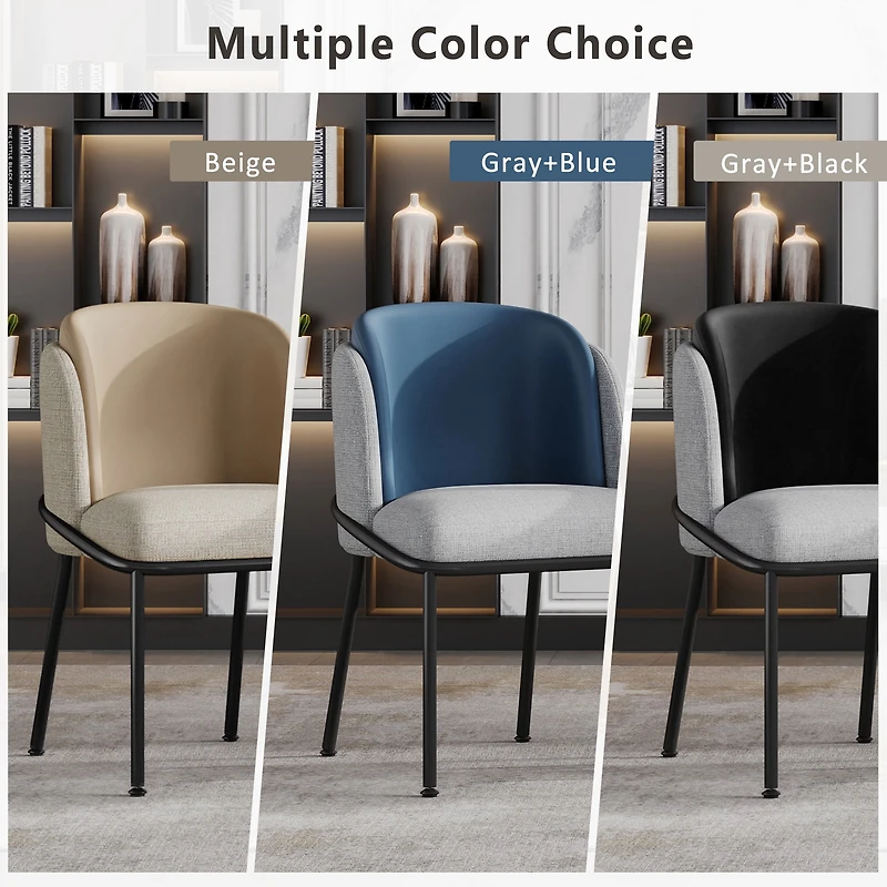 Noble House - Ensemble de 2 chaises modernes à pieds inclinés et réglables (beige)