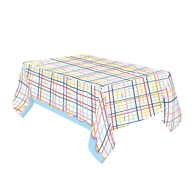 Packed Party Les personnes couvertes de plaisir '84 "x 54" couverture de table réversible ensemble de fournitures multiples de fête Couverture de table réversible