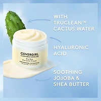 COVERGIRL Clean Fresh Skincare Dry Skin Corrector Cream, 60ml. Rich face moisturizer formulated with Cactus Water, Hyaluronic Acid, Jojoba & Shea Butter for 24HR Deep Hydration, Non-greasy, 100% Vegan, 60ML Cream