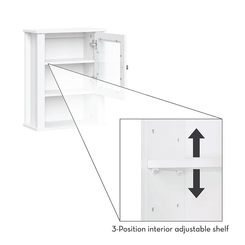 RiverRidge Home Prescott Single Door Wall Cabinet - White