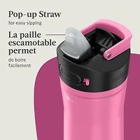 Bouteille d’eau Contigo Ashland Chill 2.0, acier inoxydable, couvercle AUTOSPOUT, azalée