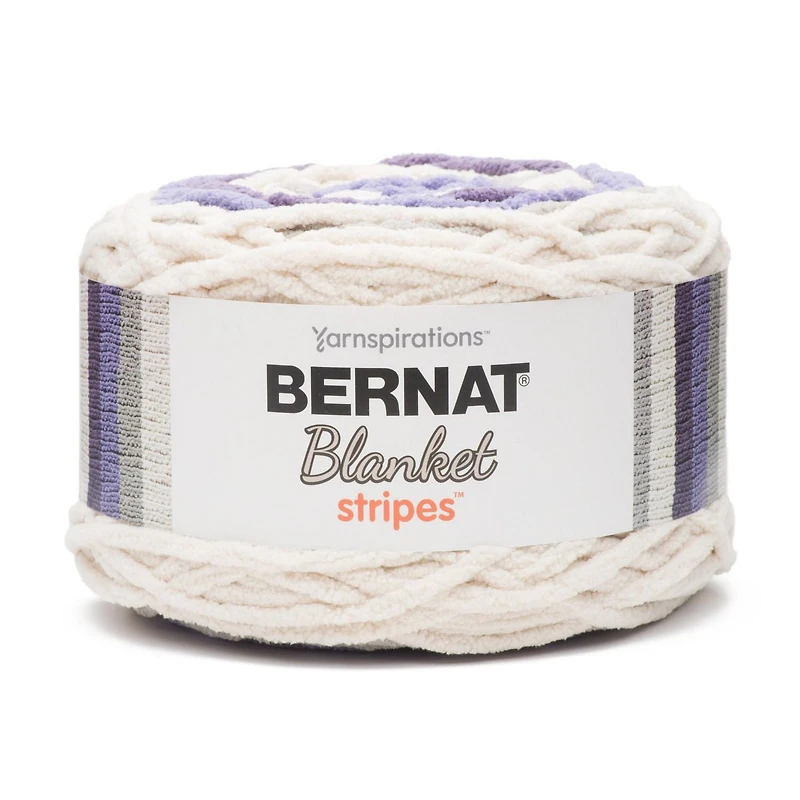 Bernat® Fil Cover Stripes™, Polyester #6 Super Volumineux, 10,5oz/300g, 220 Yards