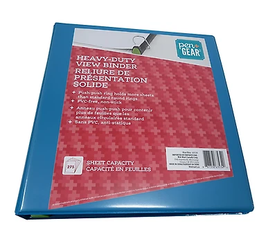 PEN+GEAR HEAVY DUTY VIEW 1`` BINDER BLUE