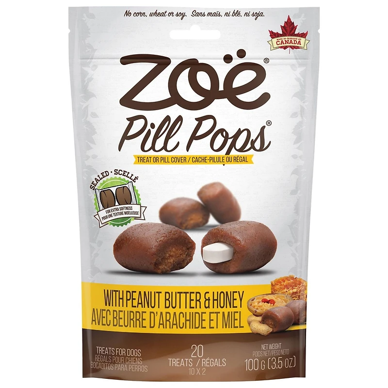 Régals Pill Pops Zoe, Beurre d’arachide avec miel, 100g 100 g (3,5 oz)
