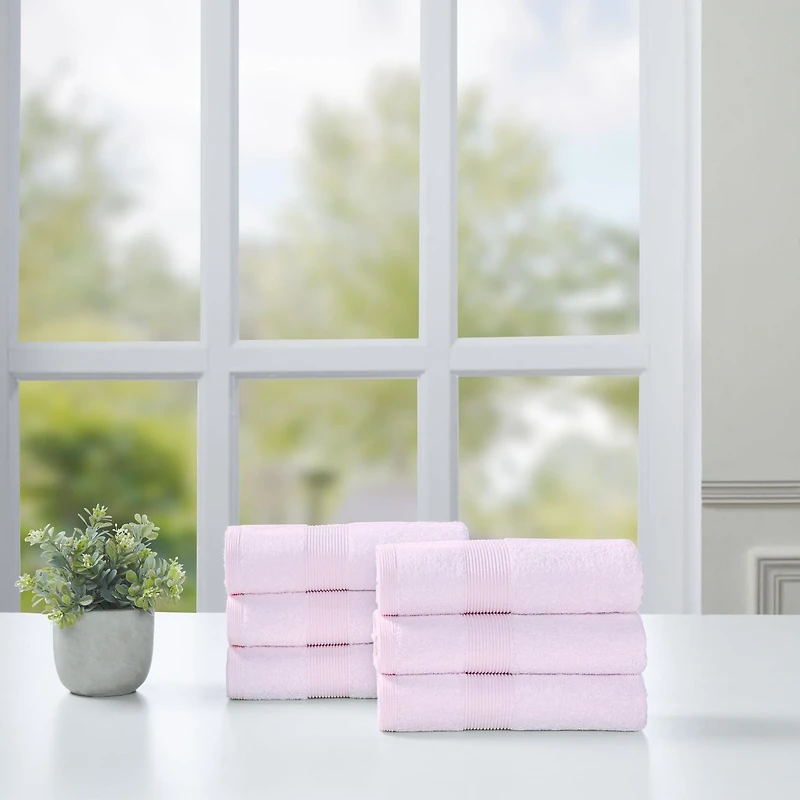 Fabstyles Super Soft and Absorbent Hand Towel, Luxury Hand Towels for Spa, Home, and Hotel, Quick Dry Hand Towels, Set of 6, 16 x 28 Inches