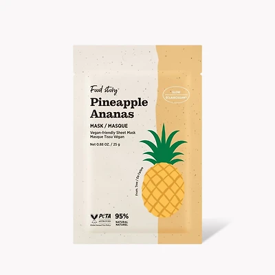 Food Story Pineapple Mask, Volume : Net 0.88 OZ. / 25 g