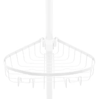 Era Pole Shower Caddy White, Adjustable Height 82.5-96in