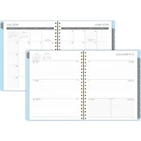 Agenda scolaire hebdomadaire et mensuel format grand Mead® Nœuds cerise 2026‑2027