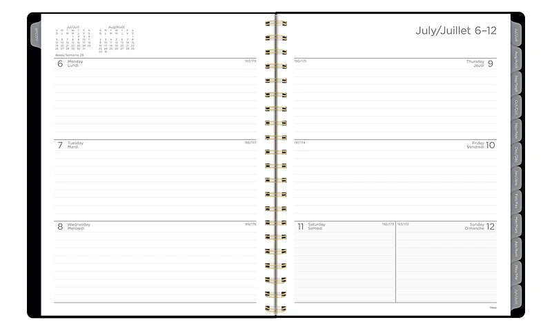 Agenda scolaire hebdomadaire et mensuel format grand Mead® Magic Stars 2026‑2027
